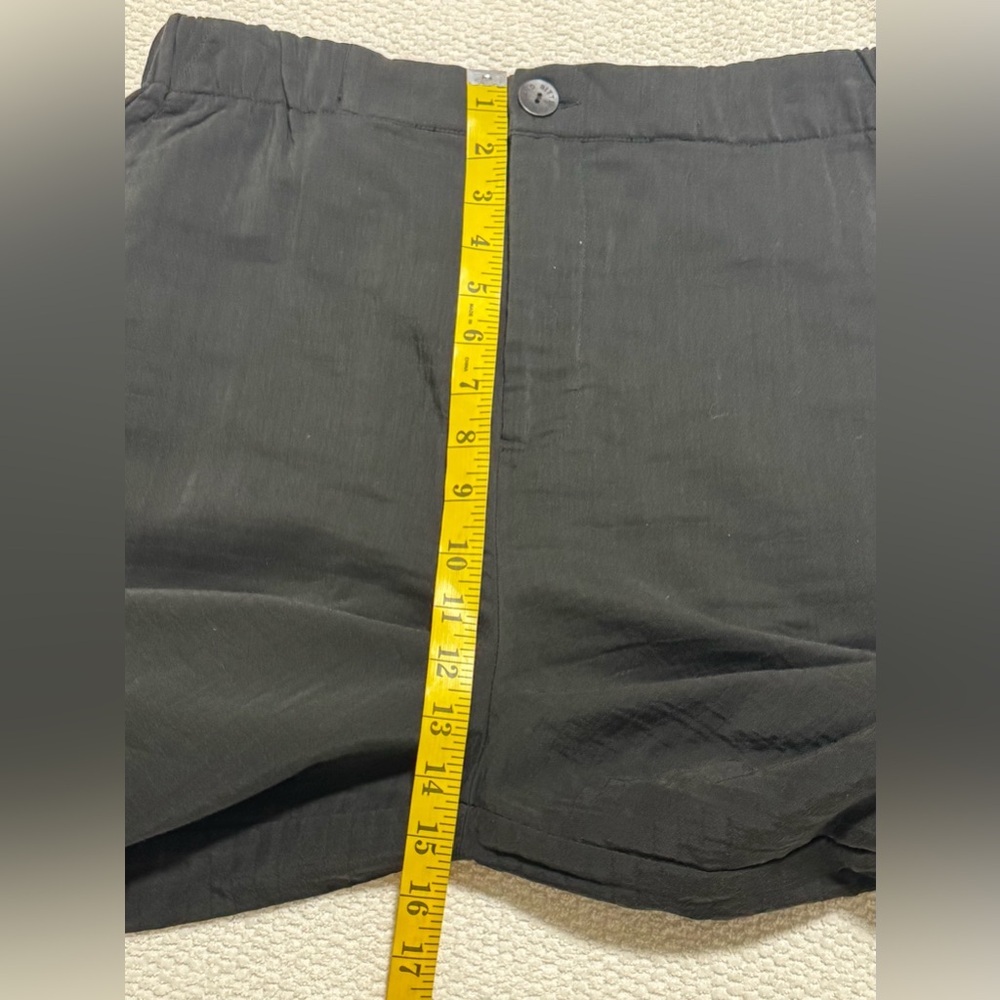 Bitte Kai Rand Size M Black Linen Blend Wide Legs High Rise Cullotte Pants - Picture 11 of 16